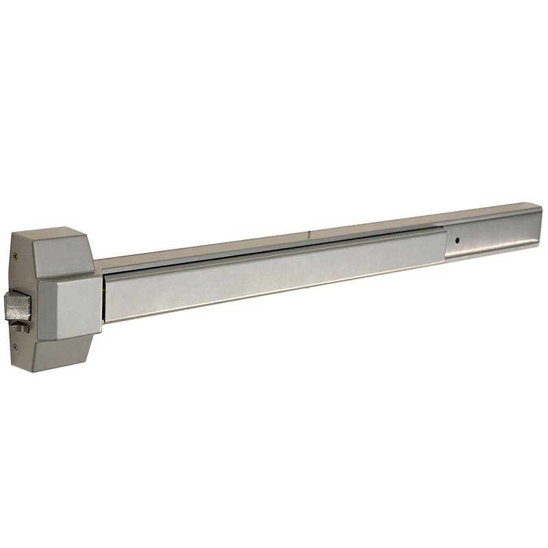 Rim Exit Device, Permanent End Cap, 36″, Satin Stainless Steel