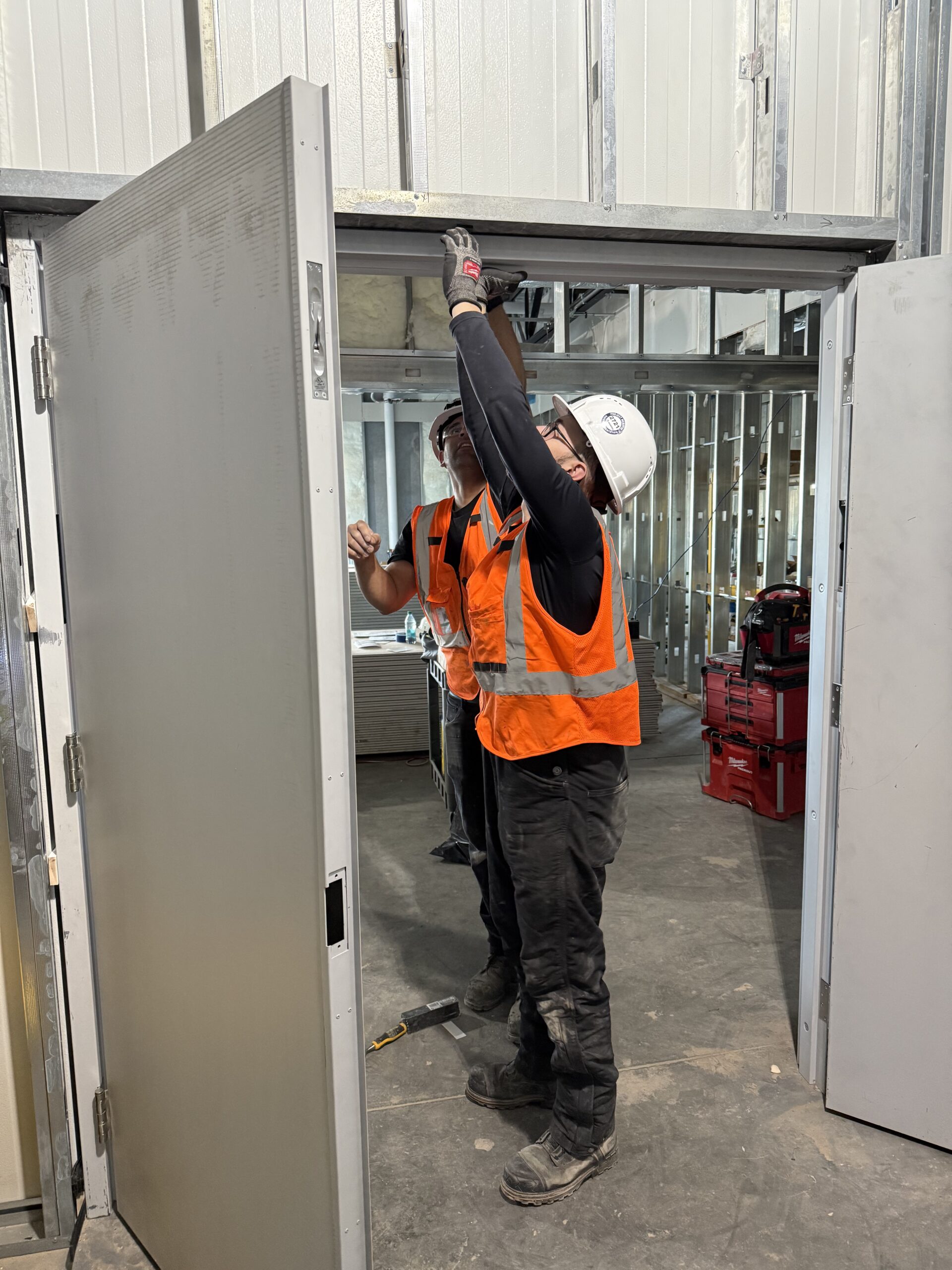 Installation of hollow metal door and frame